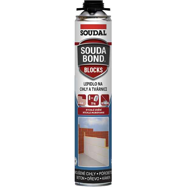 Pěna polyuretanová Soudal Soudabond ZDIVO pistolová 750 ml