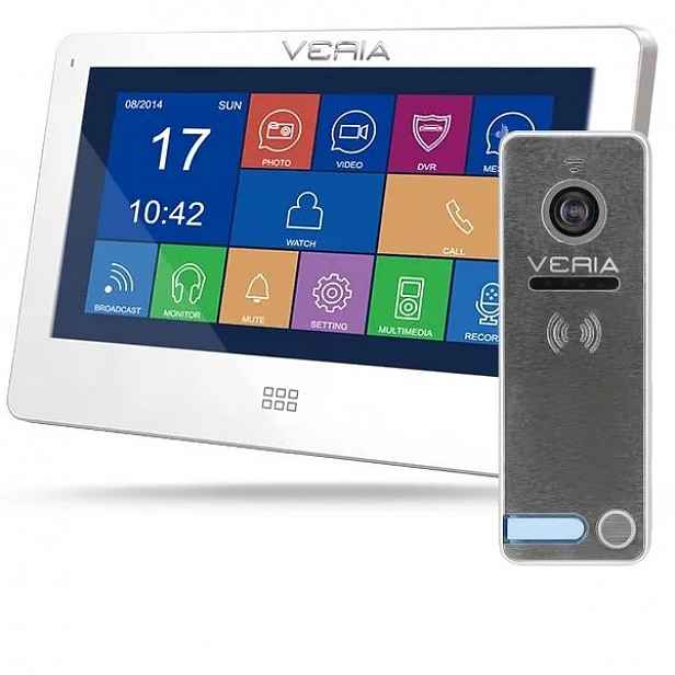 Set Videotelefon Veria 7077B bílý vstupní stanice Veria 230