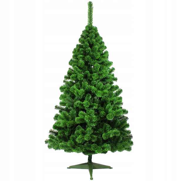 Umělý vánoční stromeček jako živá Jedle Zelená Hustá 220 cm stojan