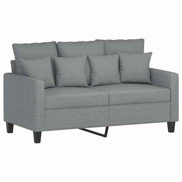 vidaXL 2místná pohovka světle šedá 120 cm textil