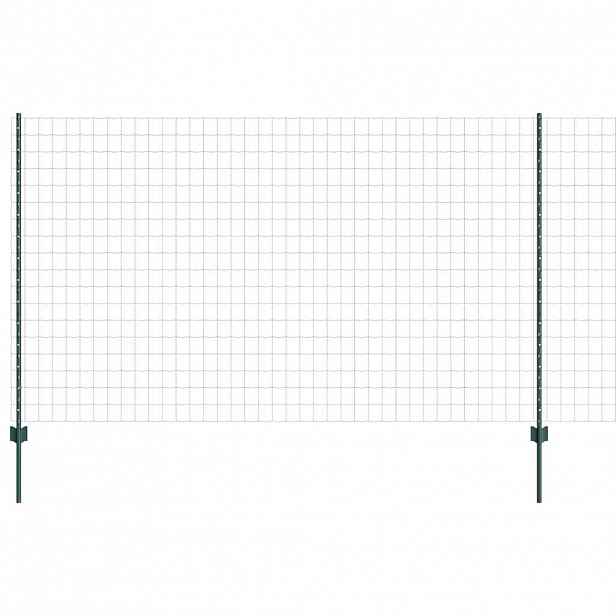 vidaXL Euro plot s pilotem 10 x 1,4 m Ocel potažená PVC Zelená