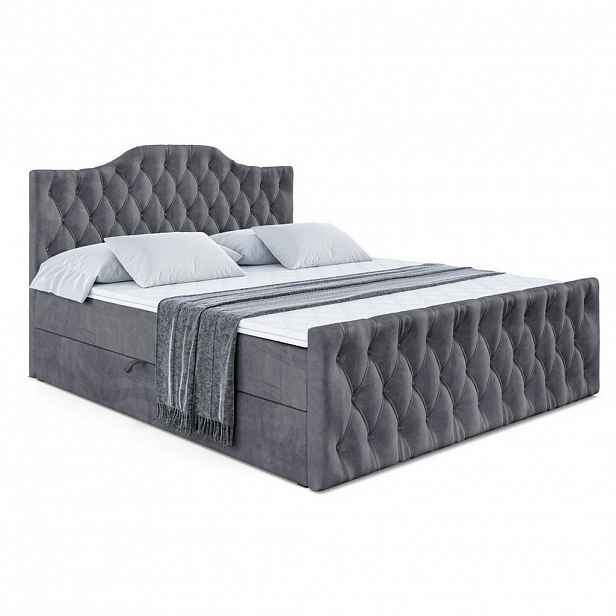 ALTDECOR AMERICKÁ postel VILA-1-Z – 120 × 200 cm – H3 – tmavě šedá