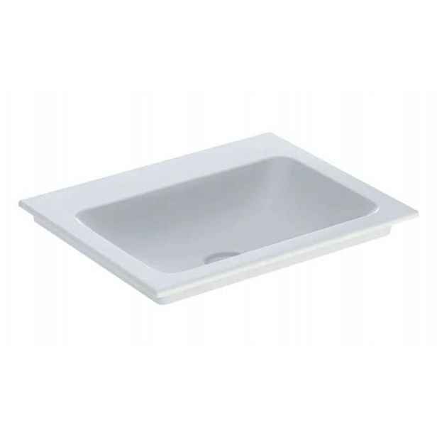 Geberit ONE - Umyvadlo nábytkové 60x48x14 cm, bez přepadu, bez otvoru pro baterii, KeraTect, bílá 505.011.01.1