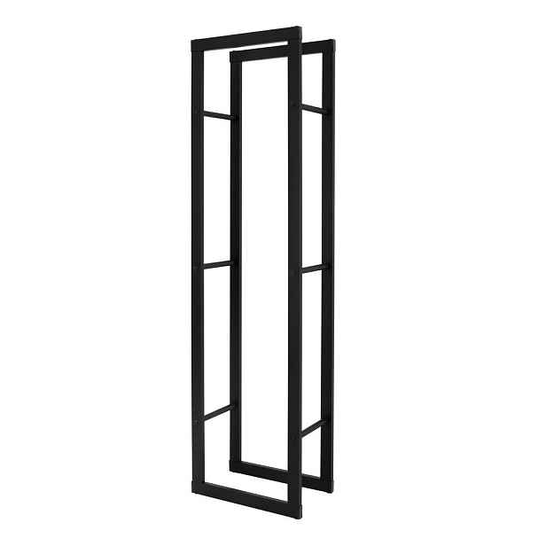 ML-DESIGN POLIČKA NA DŘEVO DO KRBU 40 x 150 x 25 cm, obdélníková, černá, kovová, pro vnitřní i venkovní použití