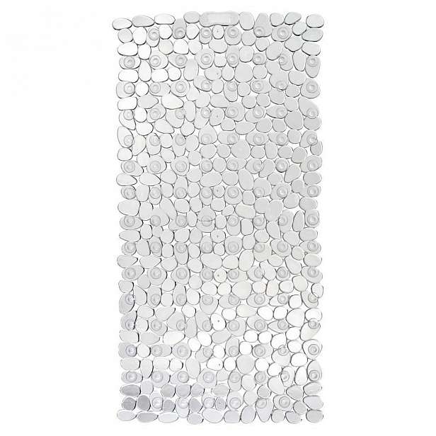 Transparentní protiskluzová koupelnová podložka Wenko Drop, 71 x 36 cm