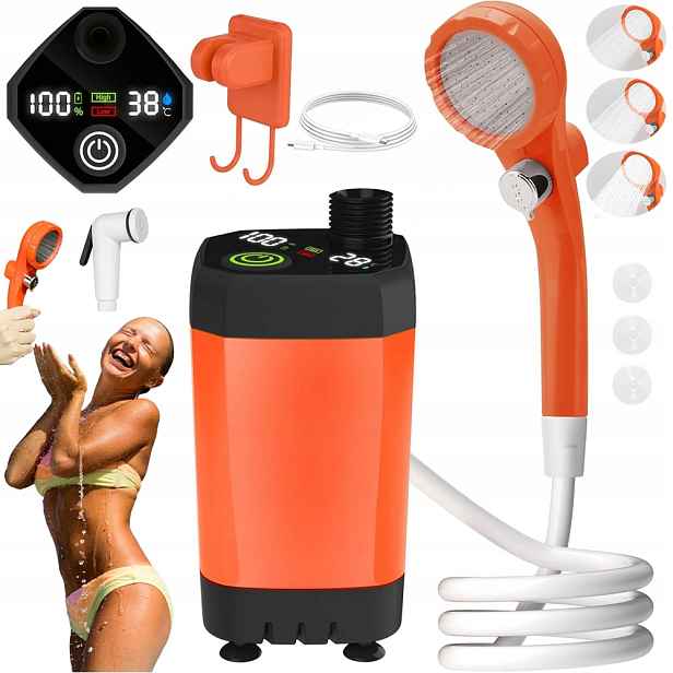 Turistická Kempingová Sprcha Pod Stan Přenosný Tryska 4 Režimy