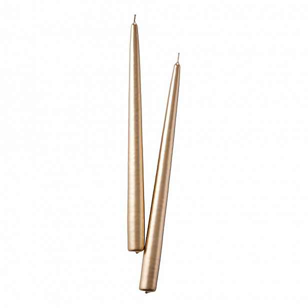 TWIN FLAME Sada svíček 2 ks 31 cm - zlatá