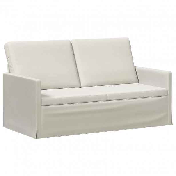 vidaXL Pohovka pro 2 osoby Krémová 150 x 81 x 82 cm Samet