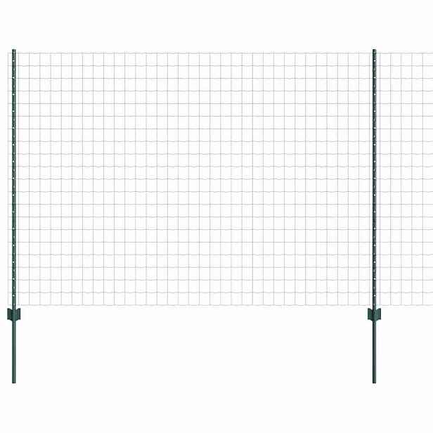 vidaXL Euro plot s pilotem 10 x 1,6 m Ocel potažená PVC Zelená