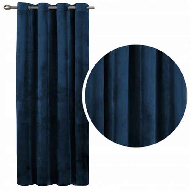 Velurové záclony Imperial 140x250 Velur tmavě modrá