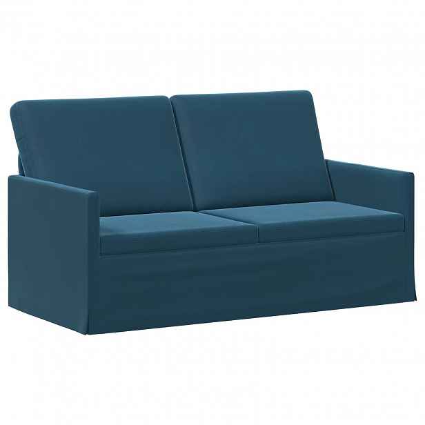 vidaXL Pohovka pro 2 osoby Modrá 150 x 81 x 82 cm Samet