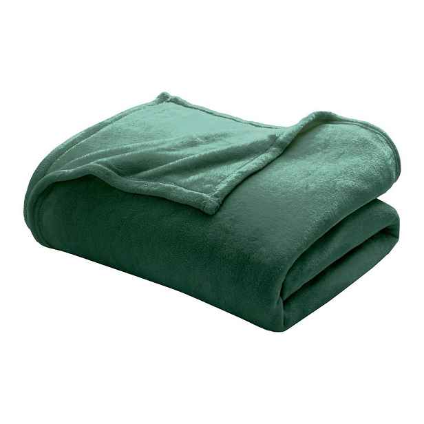 Zelená deka z mikroflanelu 220x240 cm Flanou – douceur d'intérieur