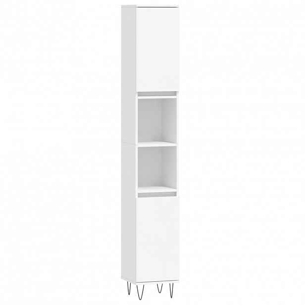 vidaXL Koupelnová skříňka bílá 30 x 30 x 190 cm kompozitní dřevo