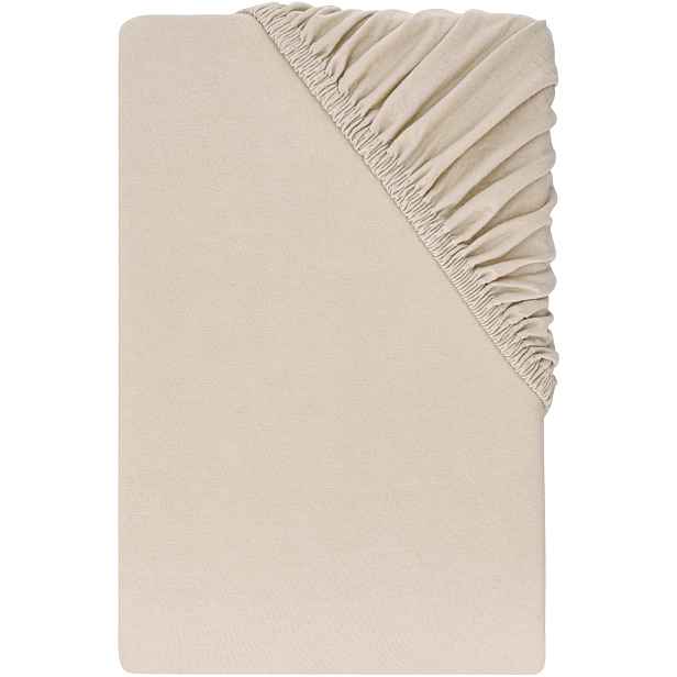 LivarnoÂ® Ĺ˝erzejovĂ© napĂ­nacĂ­ prostÄ›radlo, 180-200 x 200 cm (BĂ©ĹľovĂˇ)