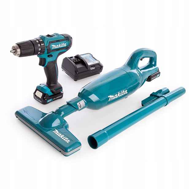 Sada Makita CLX214X1 akumulátorový vysavač HP331D CL106FD 12V