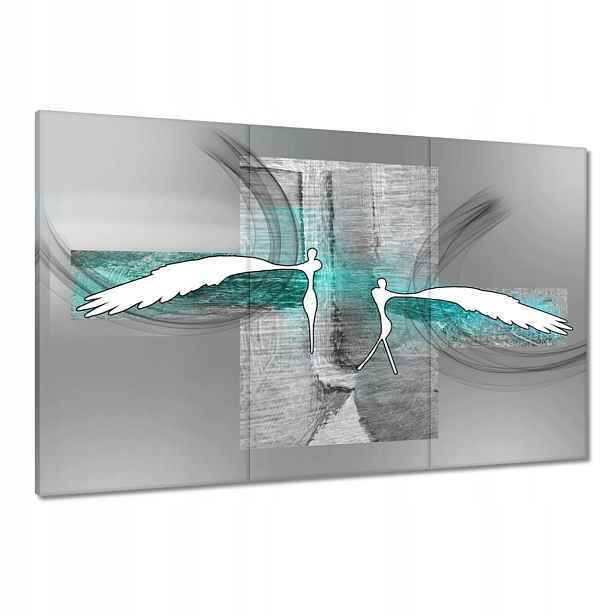 Obrazy 120x80 Andělé do ložnice Tyrkysové