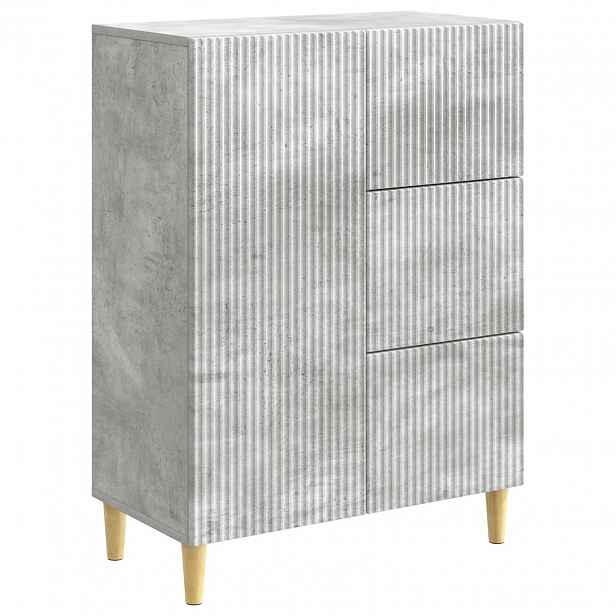 vidaXL Servírovací skříň se zásuvkou Betonově šedá 66 x 34,5 x 90 cm