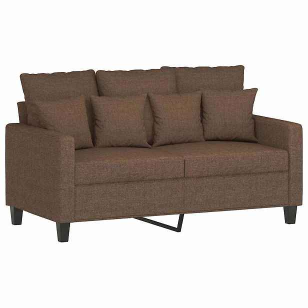 vidaXL 2místná pohovka hnědá 120 cm textil