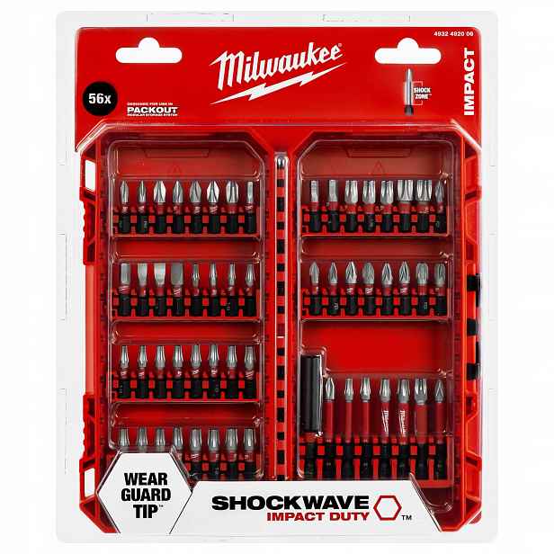 Sada úderových bitů Milwaukee 56 ks Shockwave pro šroubovák