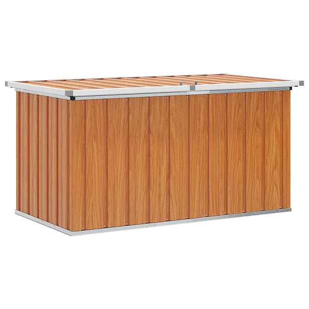 vidaXL Venkovní úložná krabice dřevo 129 x 67 x 65 cm Pozinkovaná ocel