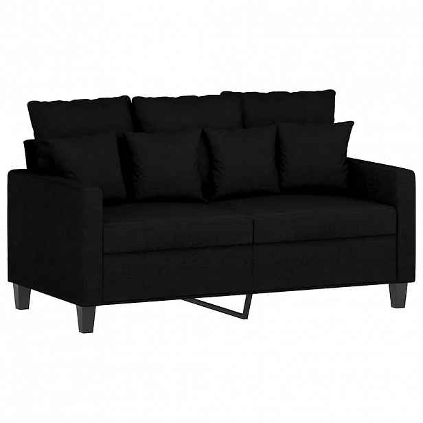 vidaXL 2místná pohovka černá 120 cm textil