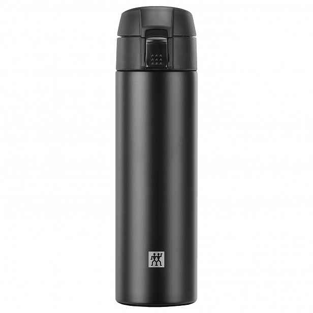 Dvoustěnná nerezová cestovní láhev Zwilling Thermo, 0,45 l, černá
