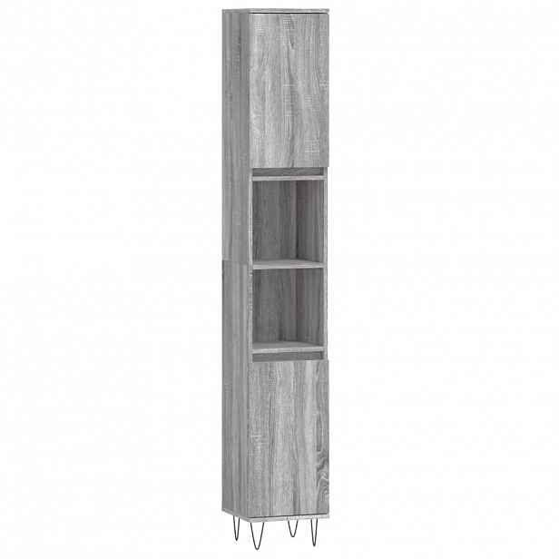 vidaXL Koupelnová skříňka šedá sonoma 30x30x190 cm kompozitní dřevo