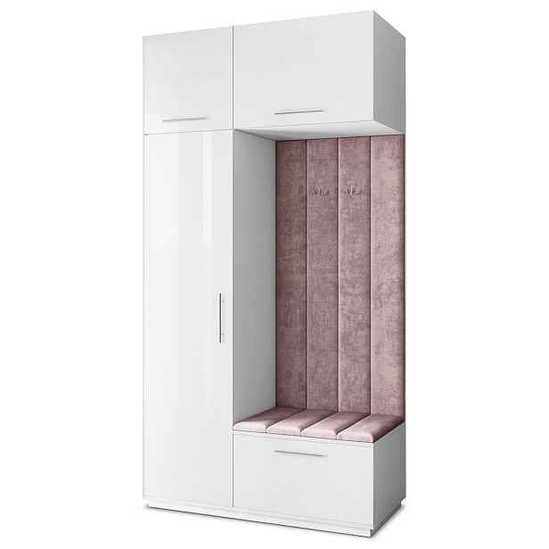 MASSENO MODERNÍ PŘEDSÍŇOVÁ SESTAVA REMA, 120/240/60 cm, bílá