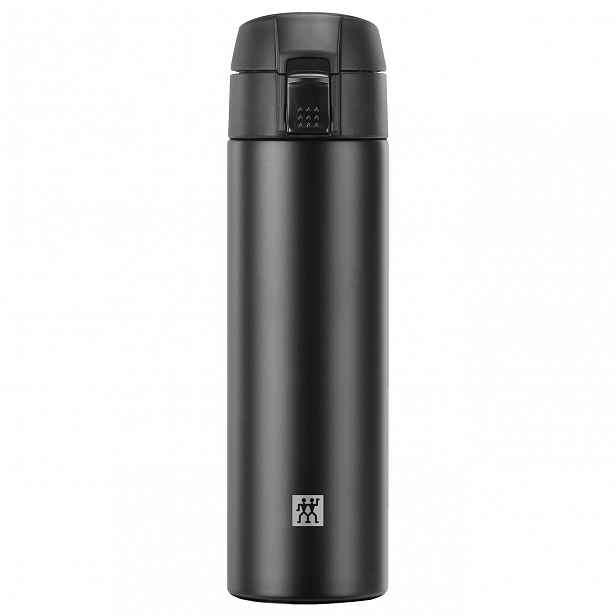Dvoustěnná nerezová cestovní láhev Zwilling Thermo, 0,45 l, černá