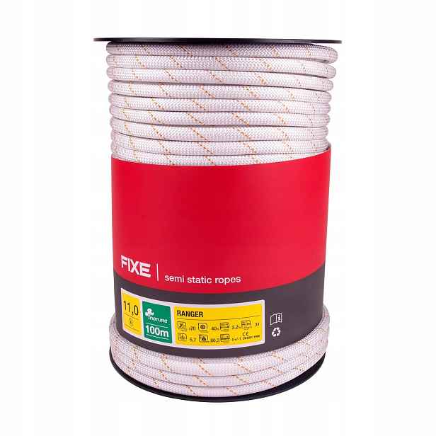 Lano FIxE Ranger 11 mm 100 m Bílá Nylon