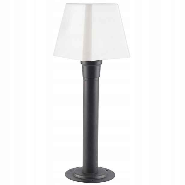 Venkovní stojací lampa zahradní sloupek černá bílá moderní 44 cm Polux