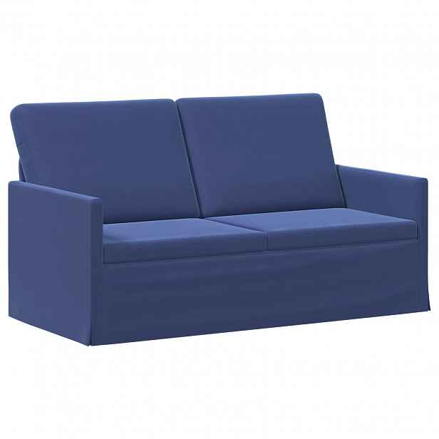 vidaXL Pohovka pro 2 osoby Policová modrá 150 x 81 x 82 cm Samet