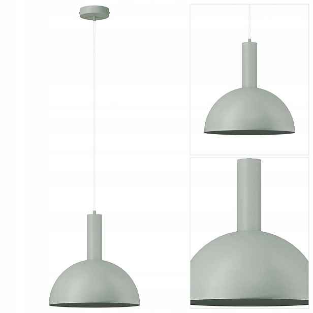 Zelená závěsná lampa Vitrum v harmonické formě v jídelně Sigma Lighting