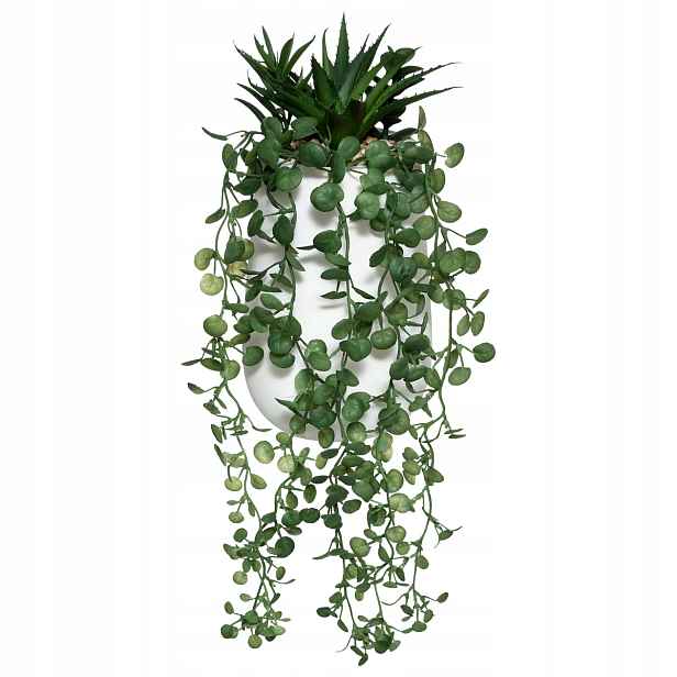 Umělá Květina Peperomia Ozdobná Rostlina V Květináči 33 X 16,5 CM