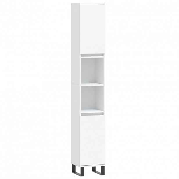 vidaXL Koupelnová skříňka bílá 30 x 30 x 190 cm kompozitní dřevo