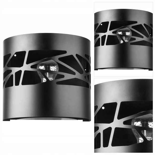 Nástěnné svítidlo Modul Frez černé, jemné světlo v předsíni Sigma Lighting