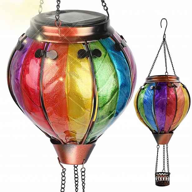 Zahradní Solární Lampa Závěsná Na Horký Vzduch, Voděodolná