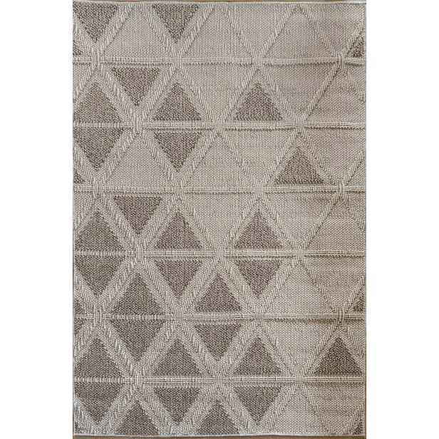Koberec s provázkem, smyčkový, 140 x 200 cm, plochý, vnější, vnitřní boho