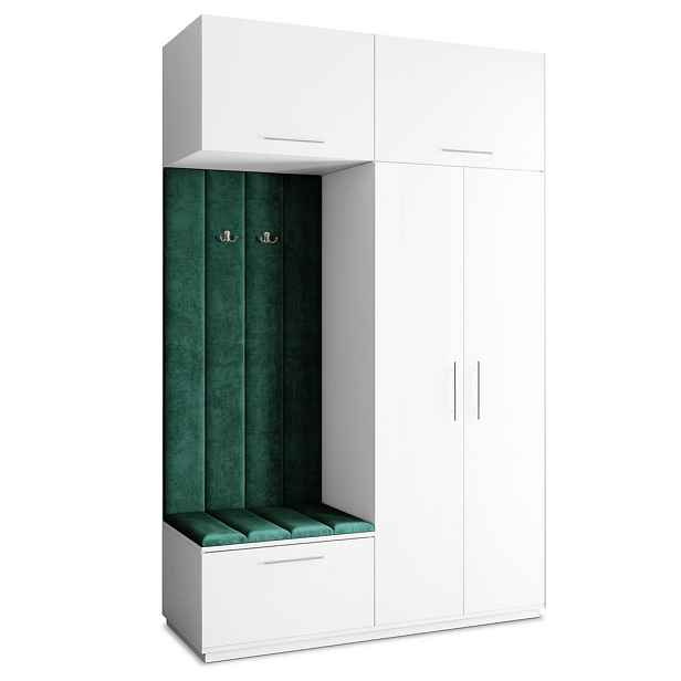 MASSENO MODERNÍ PŘEDSÍŇOVÁ SESTAVA REMA, 150/240/60 cm, bílá