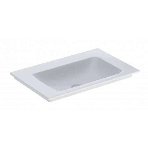 Geberit ONE - Umyvadlo nábytkové 75x48x14 cm, bez přepadu, bez otvoru pro baterii, KeraTect, bílá 505.011.01.2