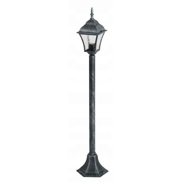Rabalux Stojací zahradní lampa Toscana Stříbrná Starožitná E27 106 cm