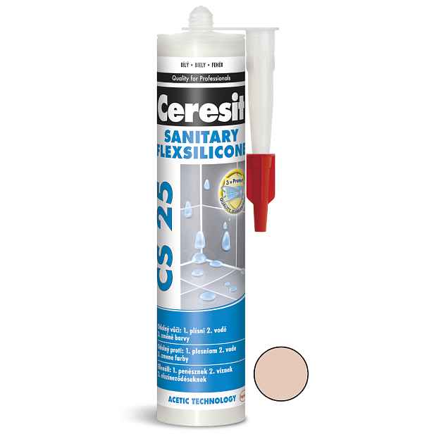 Tmel silikonový sanitární Ceresit CS 25 bahama 280 ml