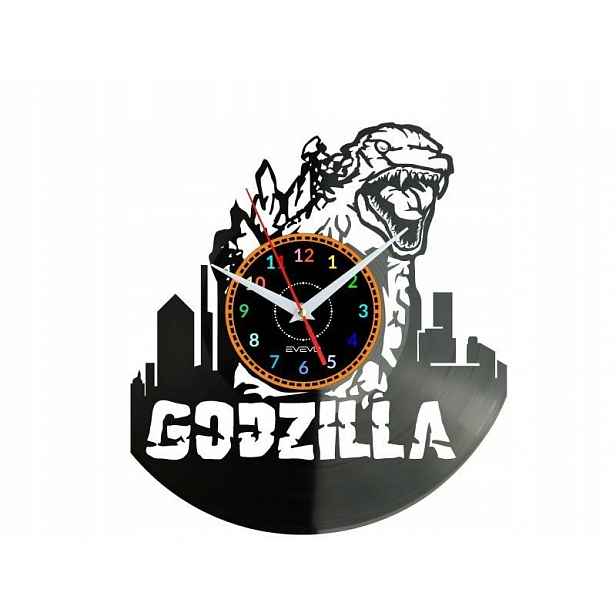 Godzilla Dárek Originální dekorace do domu Hodiny z vinylové desky
