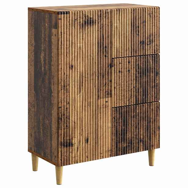 vidaXL Servírovací skříň se zásuvkou Staré dřevo 66 x 34,5 x 90 cm