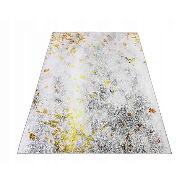 Koberec Měkký Loftový Zlatý Do Obývacího Pokoje 140X200 cm