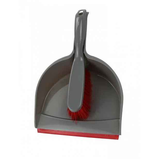 TORO SMETÁČEK S LOPATKOU ČERVENÁ/ŠEDÁ 31X22X10CM, plast, guma