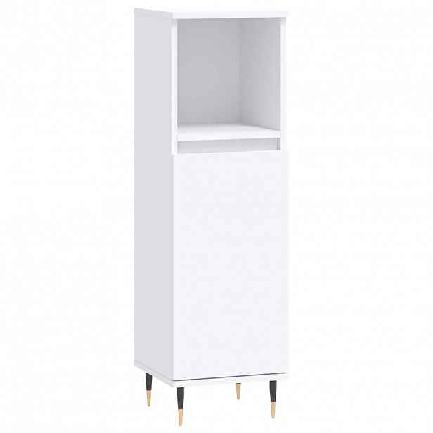 vidaXL Koupelnová skříňka bílá 30 x 30 x 100 cm kompozitní dřevo