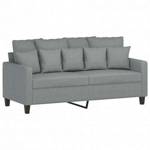 vidaXL 2místná pohovka světle šedá 140 cm textil