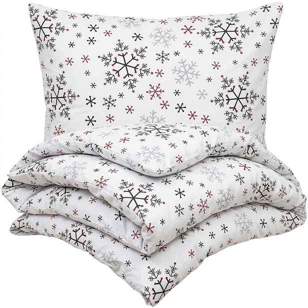 4Home Bavlněné povlečení Snowflakes, 140 x 220 cm, 70 x 90 cm