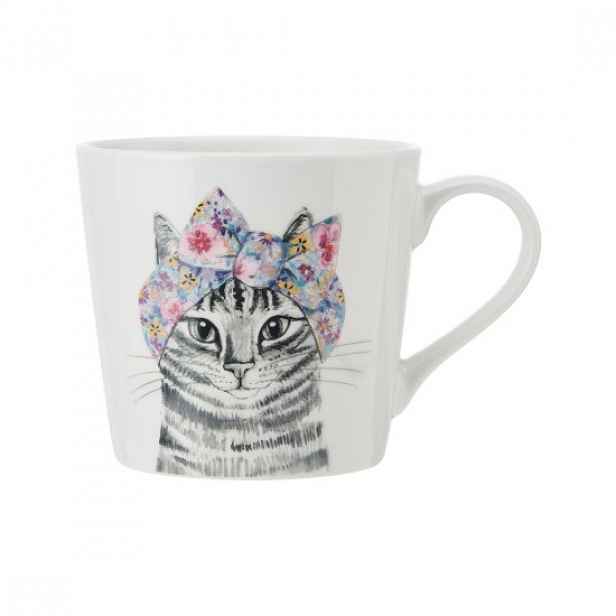 Porcelánový hrnek, 380 ml, design pro kočky - Mikasa